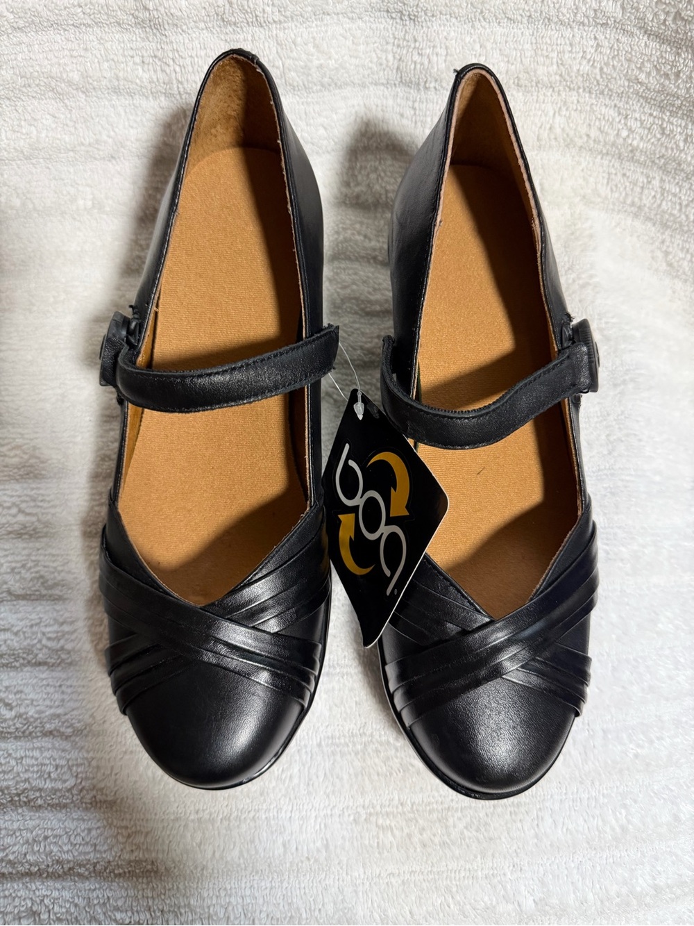 Dr Comfort Women Cindee Black Leather Mary Jane Diabetes Shoes 6.5W